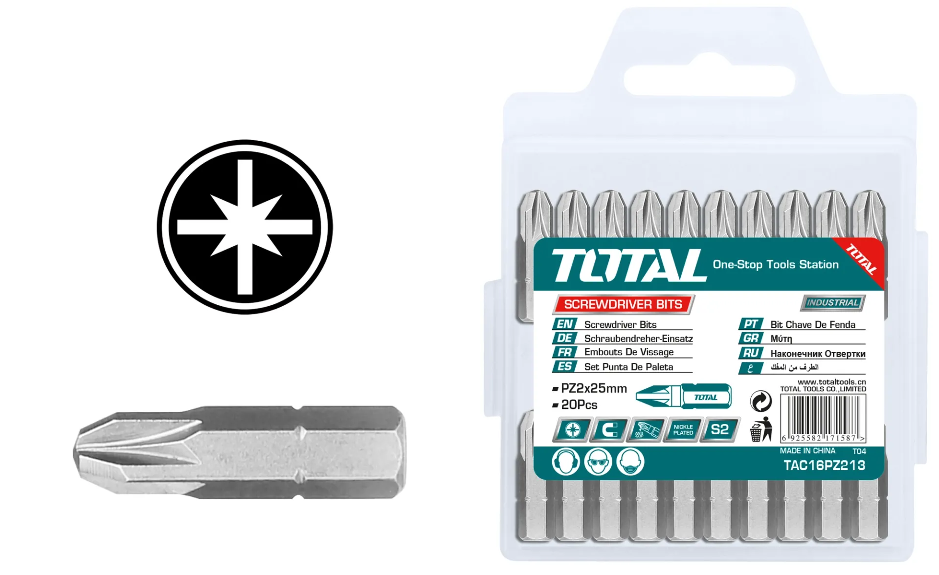 Set biti 20/1 PZ2x25mm TOTAL TAC16PZ213