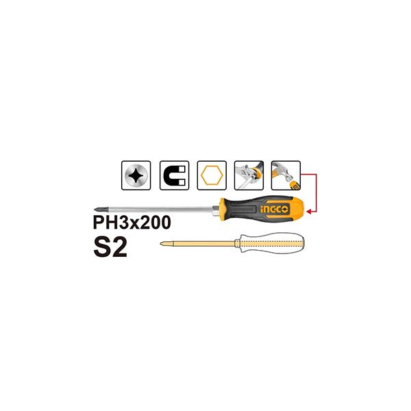 ШТРАФЦИГЕР PH3x200mm INGCO HGTSPH3200
