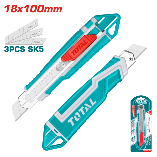Skalpel TOTAL 18mm SK5 + 3 thika THT511836