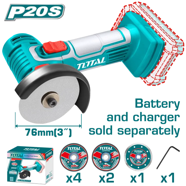 Bluese mini 20V 76mm vetëm pa bateri TOTAL TOTAL TAGLI7601