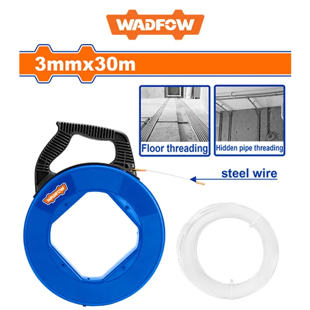 Tërheqës kabllosh 3mm x 30m me dorezë WADFOW WCAPB3M30