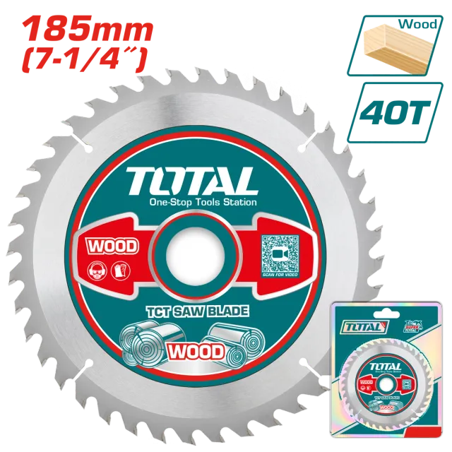 Sharrë për drusht TOTAL 185mm 40T TAC231415