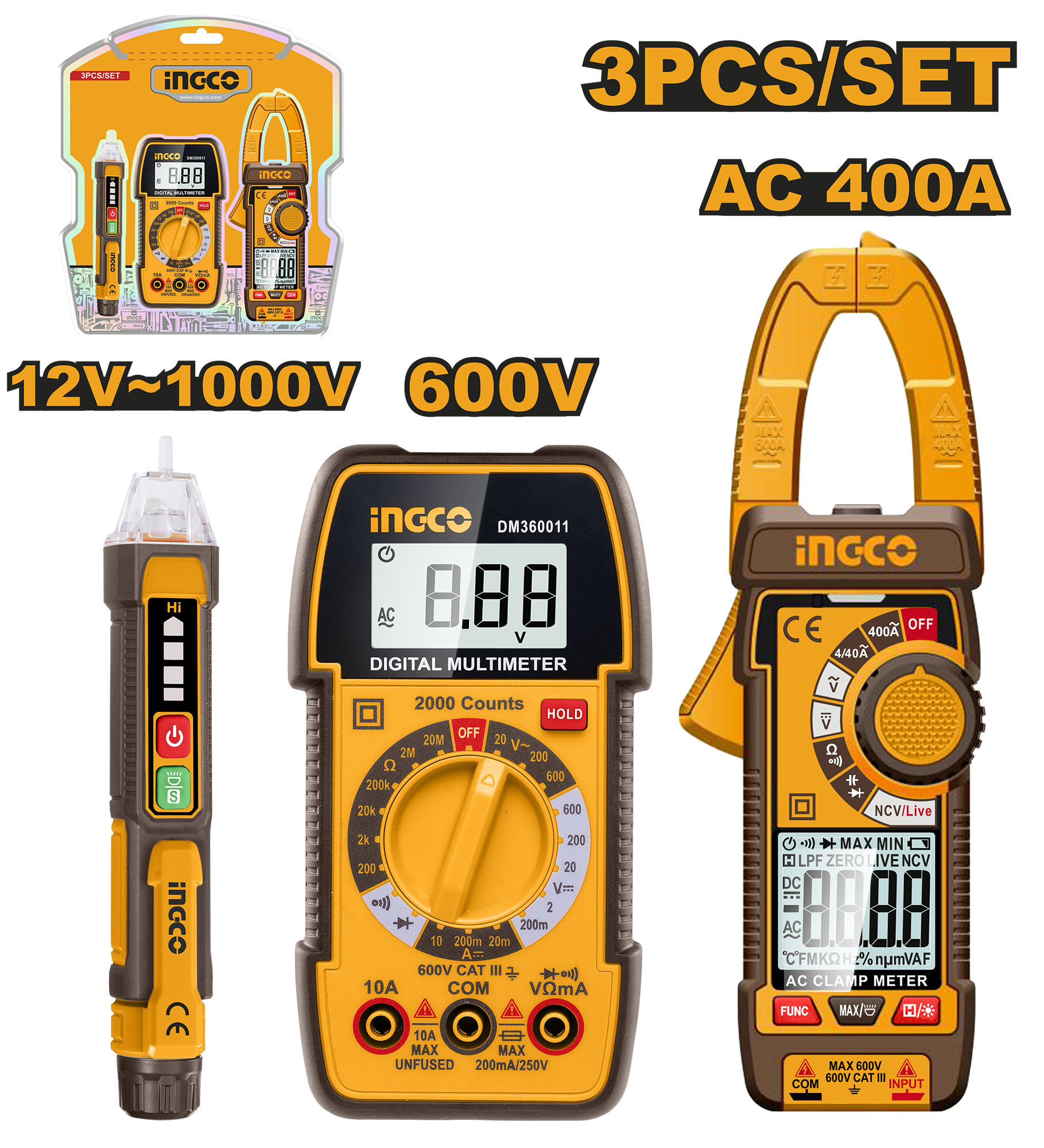 Multimatër set 3/1 INGCO DM3068