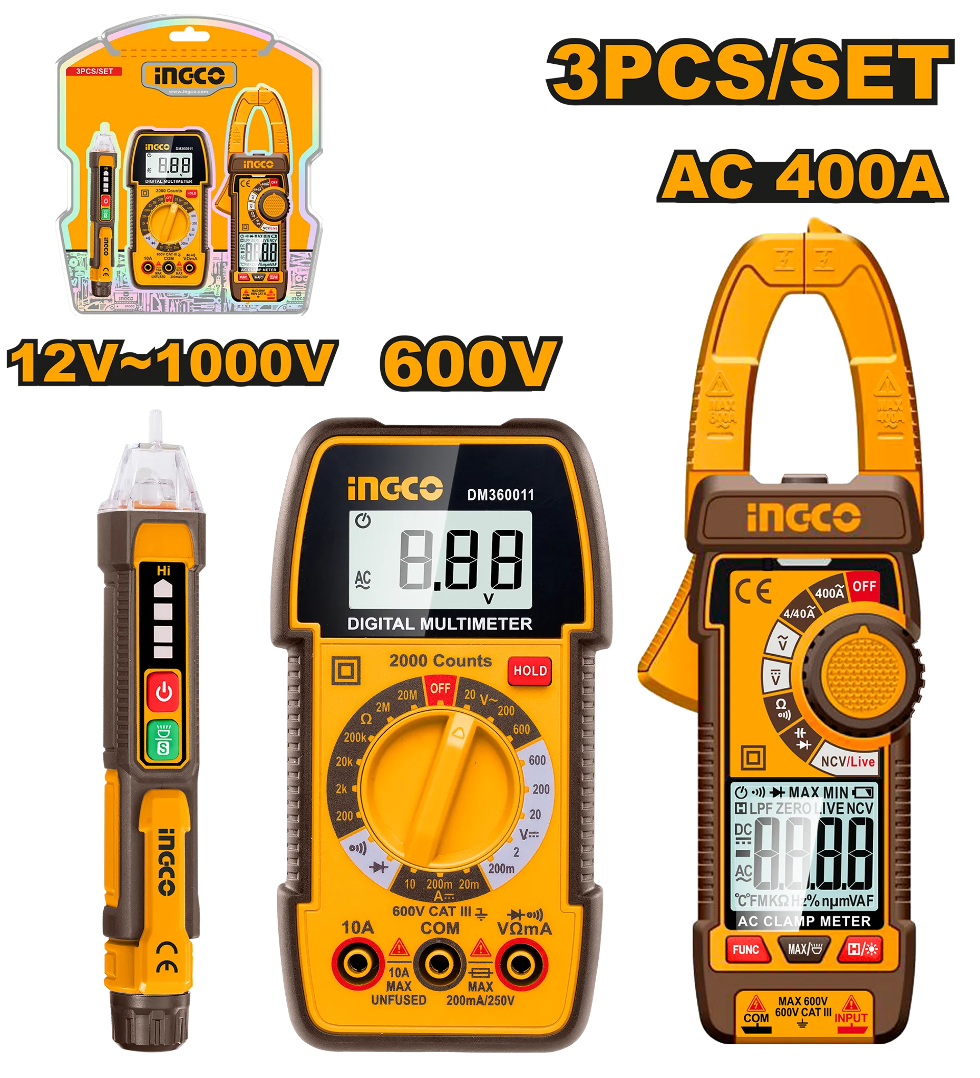 Multimatër set 3/1 INGCO DM3068