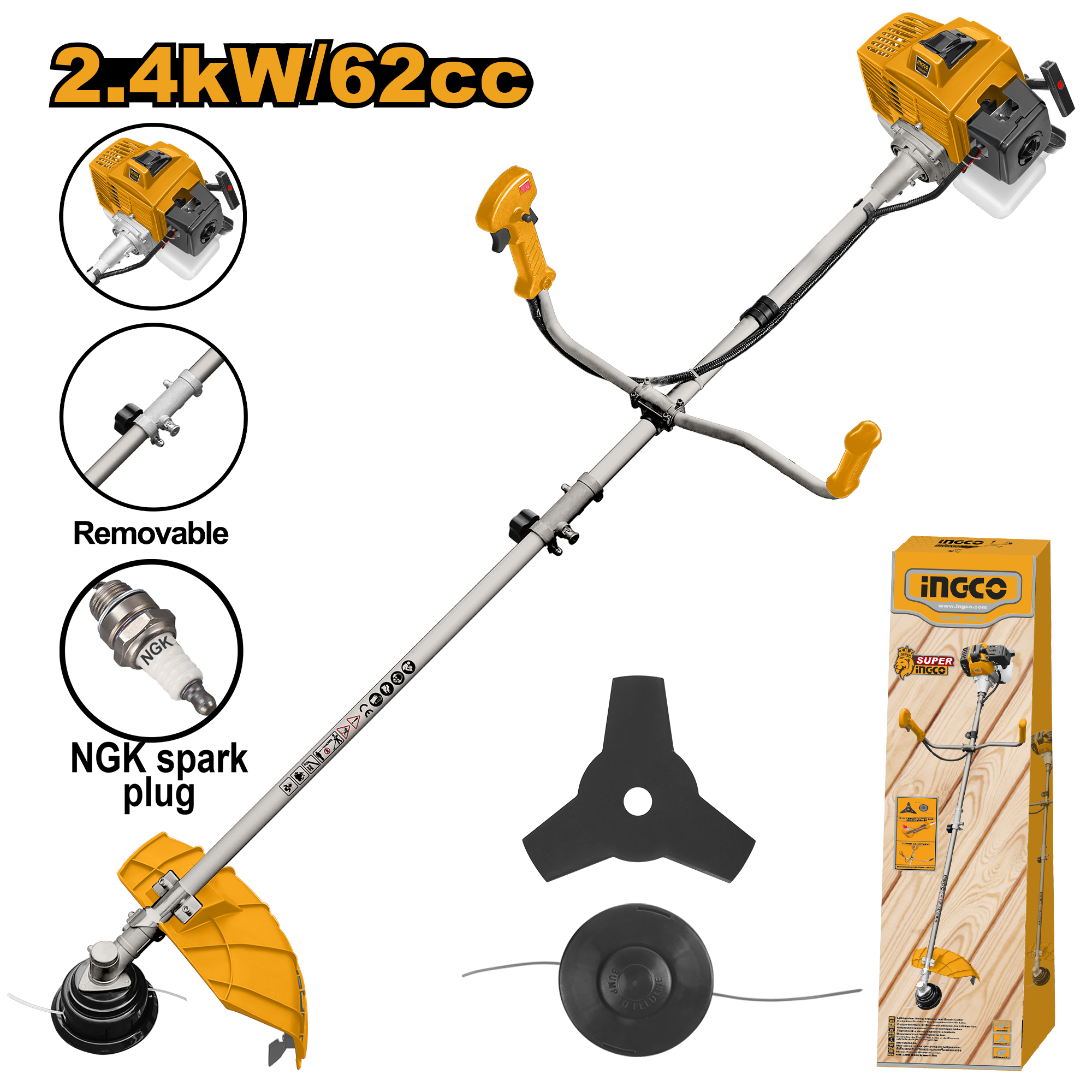 ТРИМЕР НА БЕНЗИН INGCO 2.4 KW GBC5624421