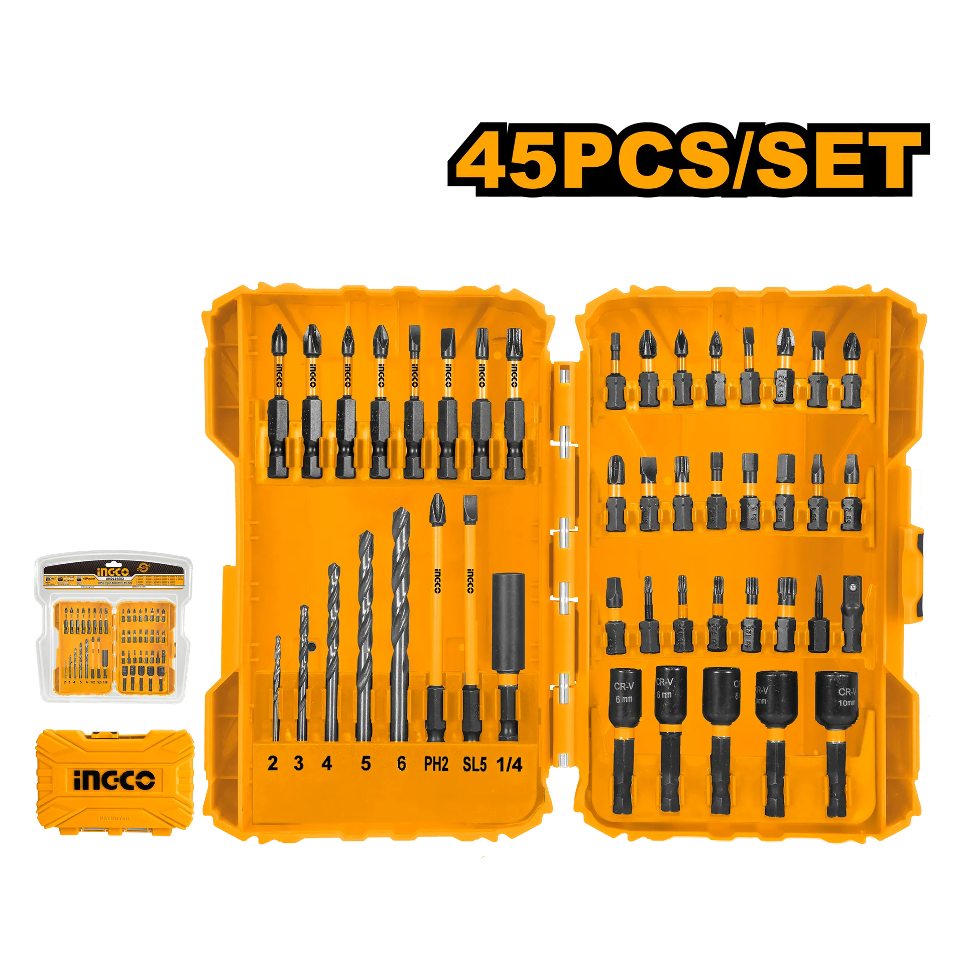 Kompleti shtëpiak + përfundim 45/1 INGCO AKDL24502