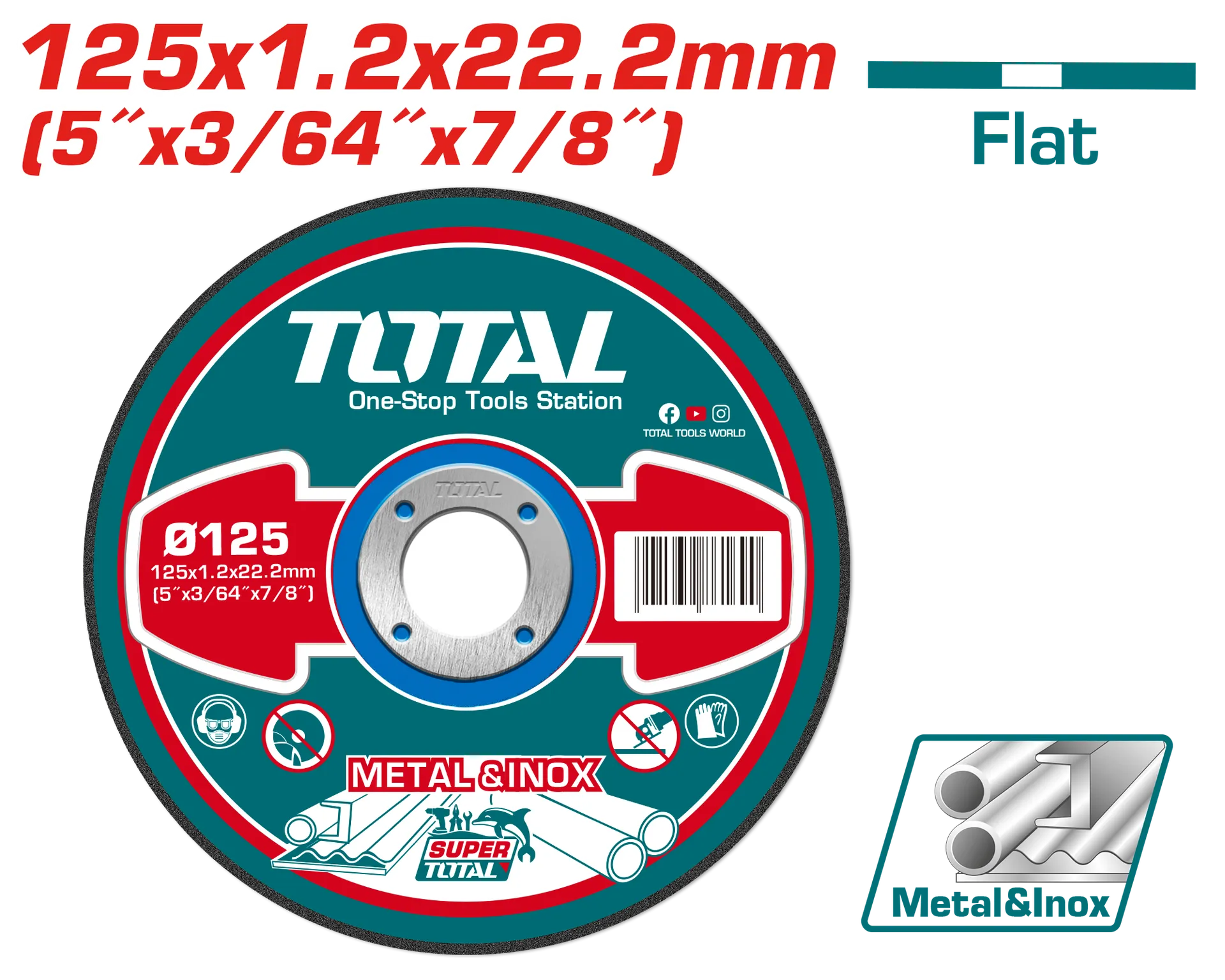 Guri TOTAL për bluarje 125×1.2mm TAC2211253