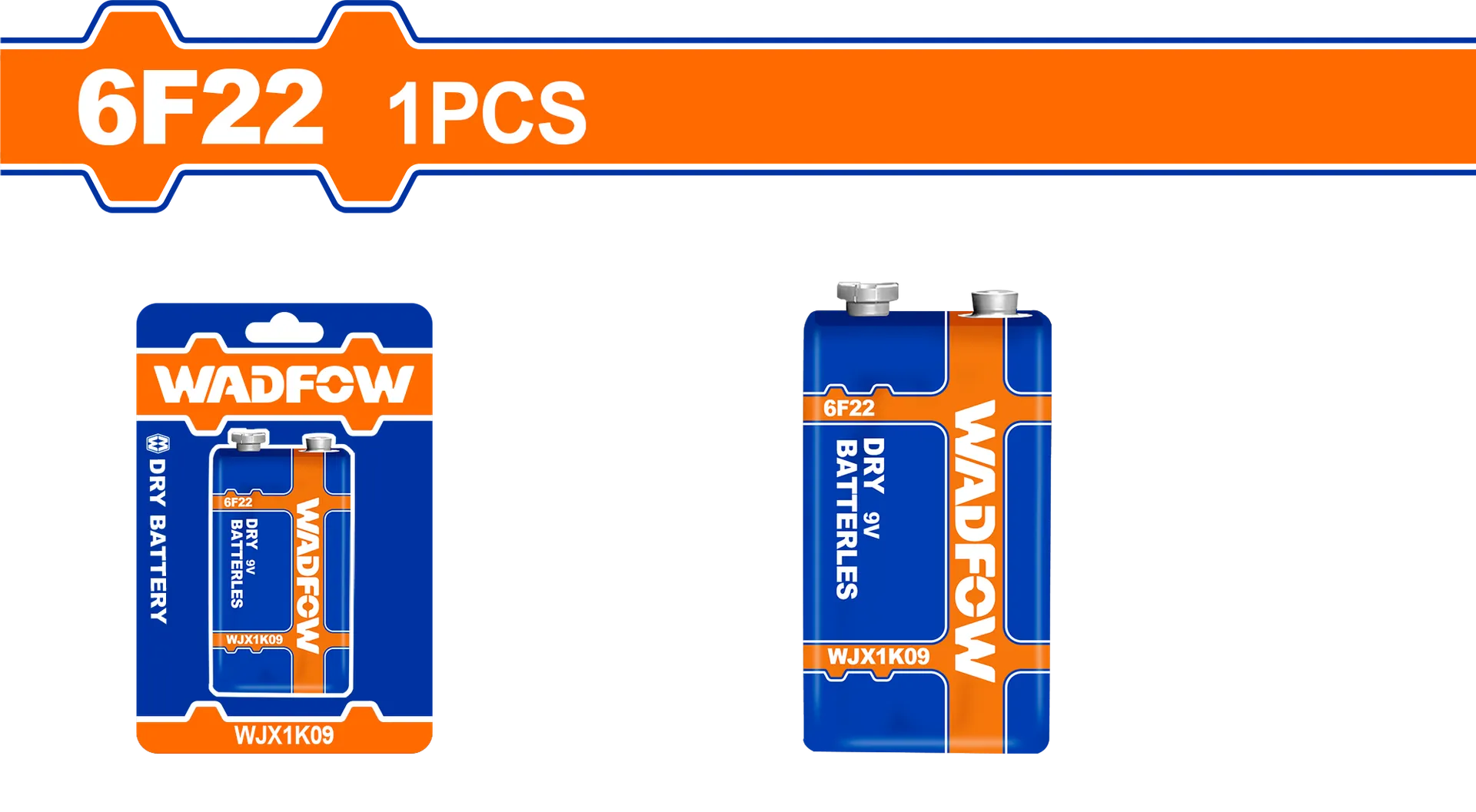 Bateria 9V 6F22 1/1 WADFOW WJX1K09