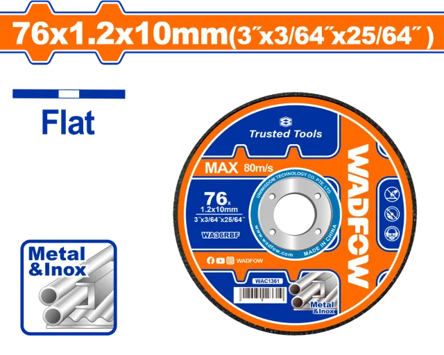 Gur sharje 76×1.2mm metal & inox WADFOW WAC1361