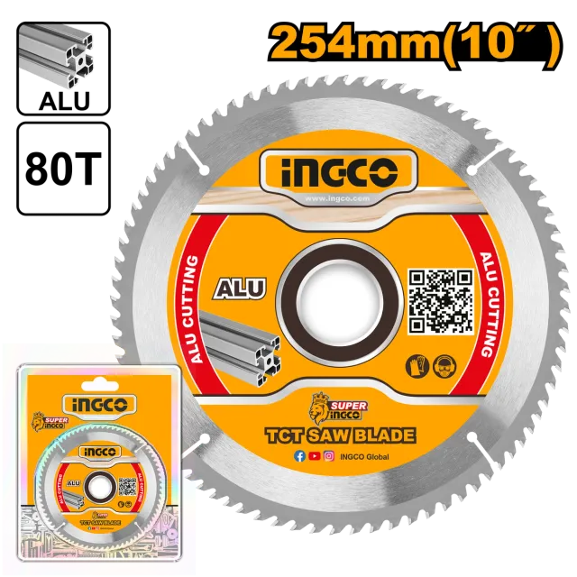 ПИЛА INGCO 254mm 80T АЛУМИНИУМ TSB325428