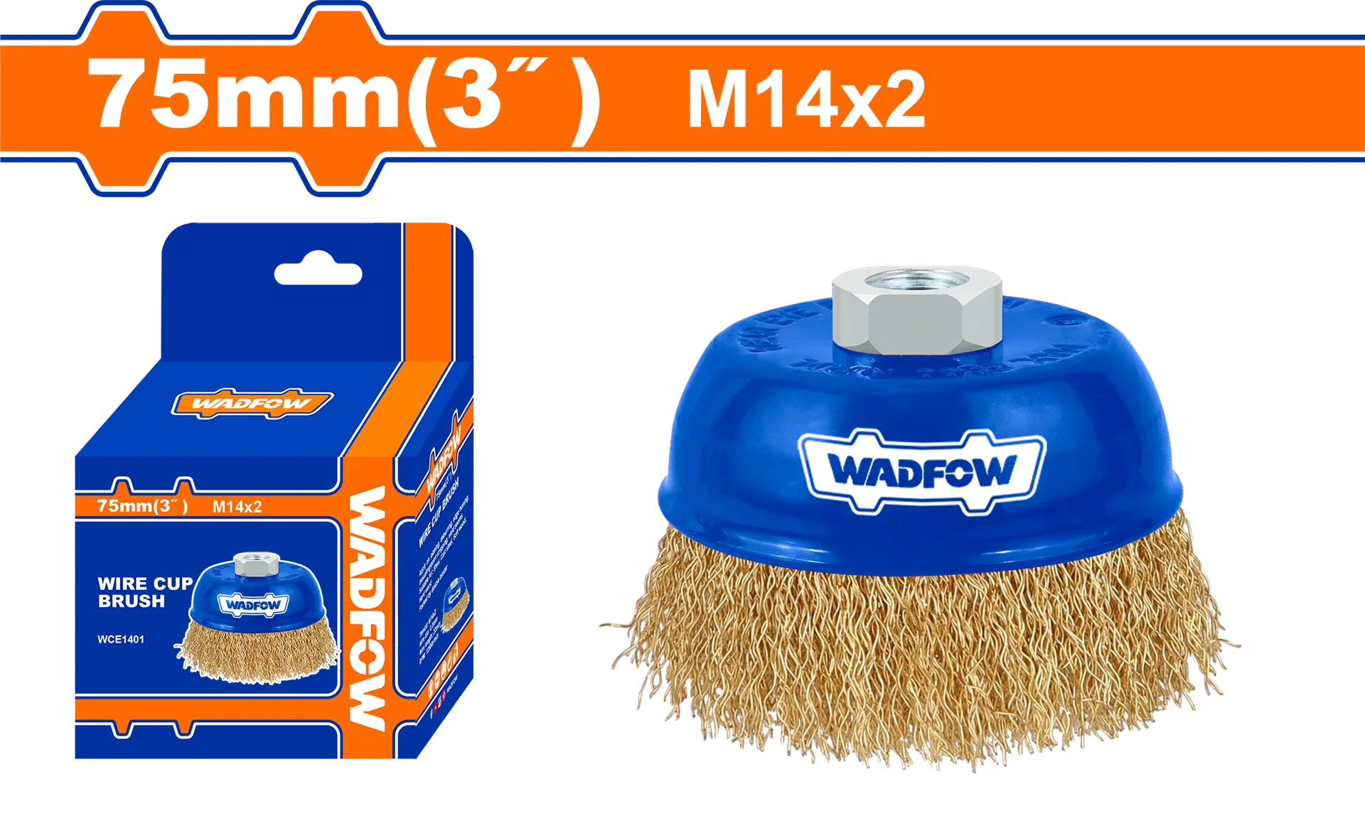 Furçë bronzi M14 75mm për bluarëse WADFOW WCE1401