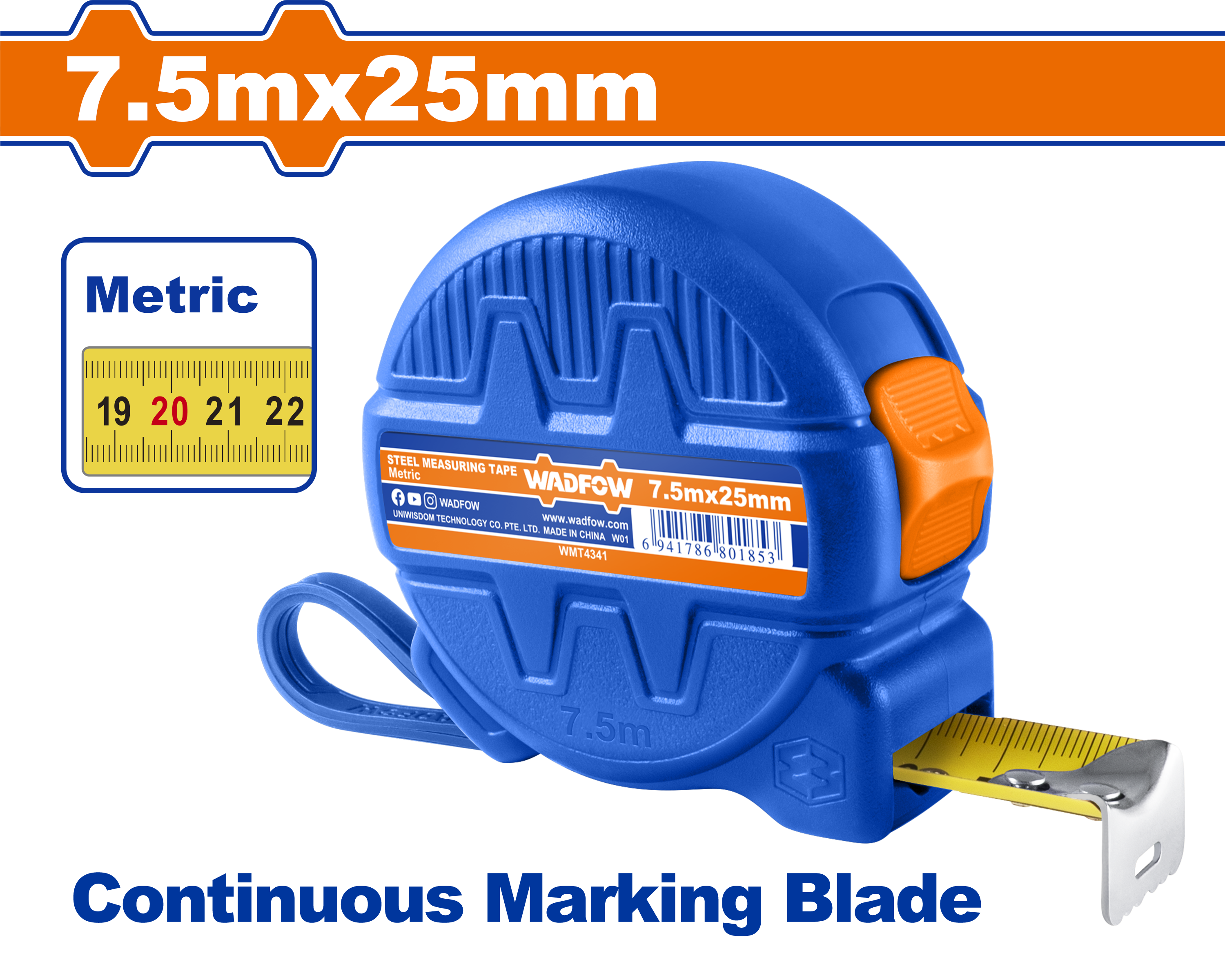 МЕТРО 7.5Mx25mm WADFOW WMT4341