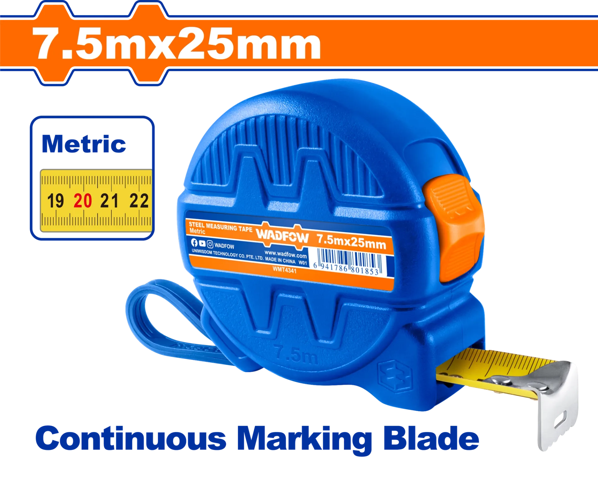 МЕТРО 7.5Mx25mm WADFOW WMT4341