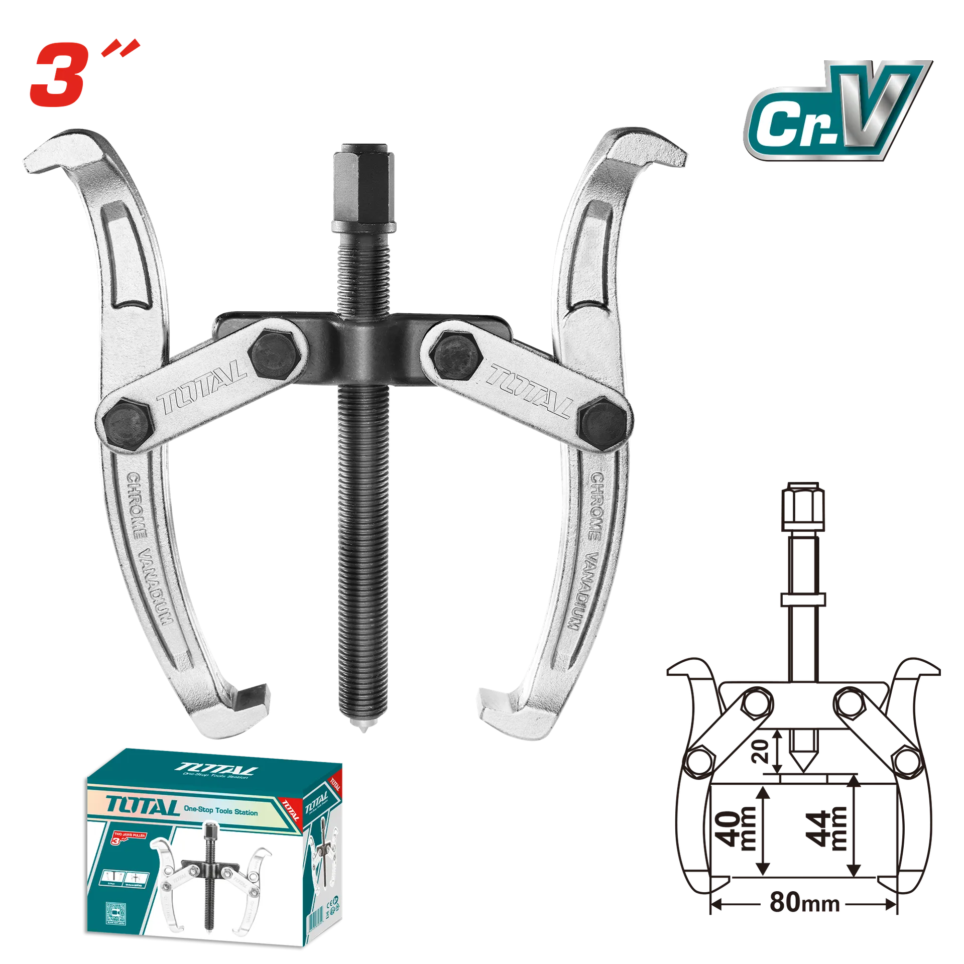 Çelës radijal 3″ 2 krahë TOTAL THTGP236