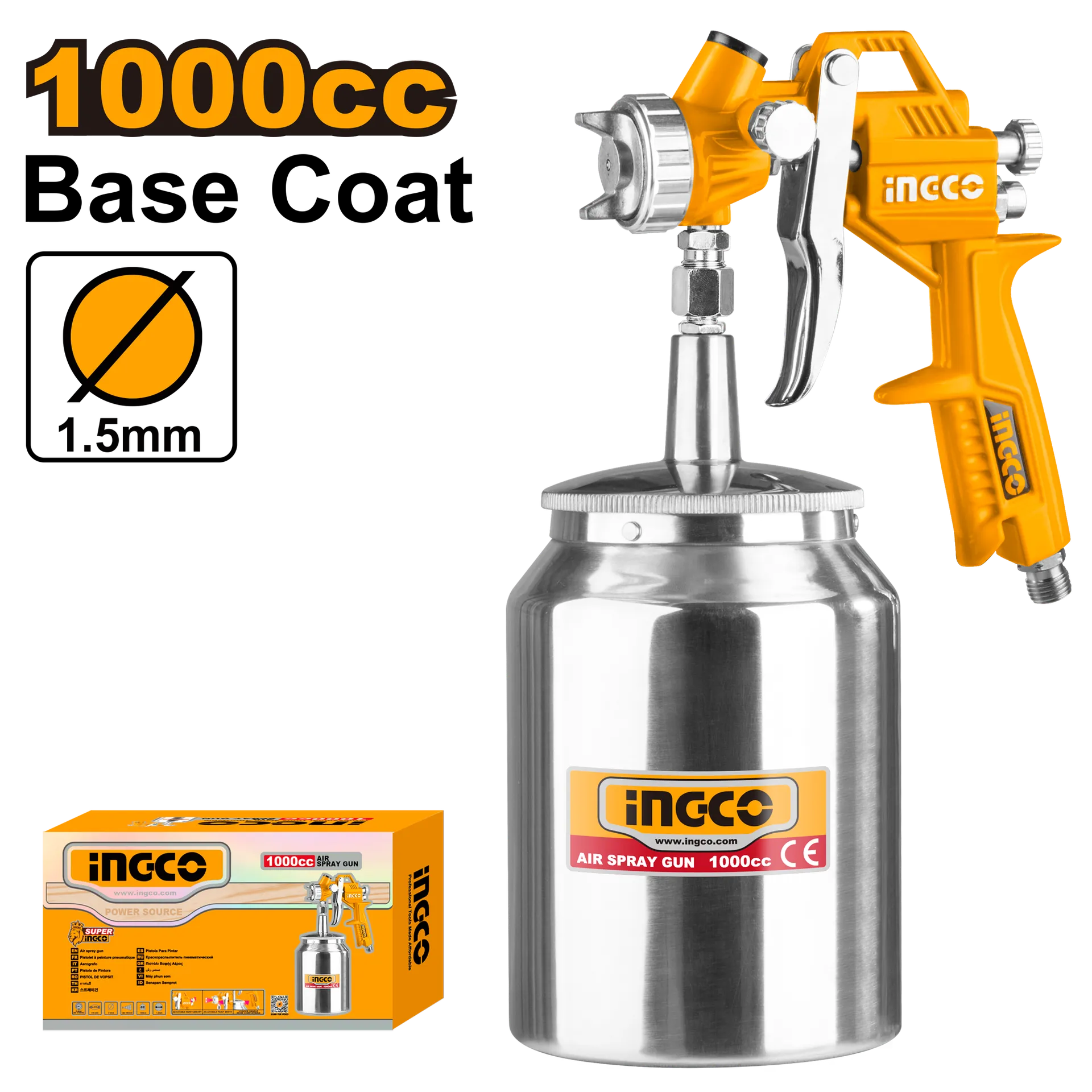 Pistoletë për bojatje INGCO 1.5 L ALU D. ASG3101