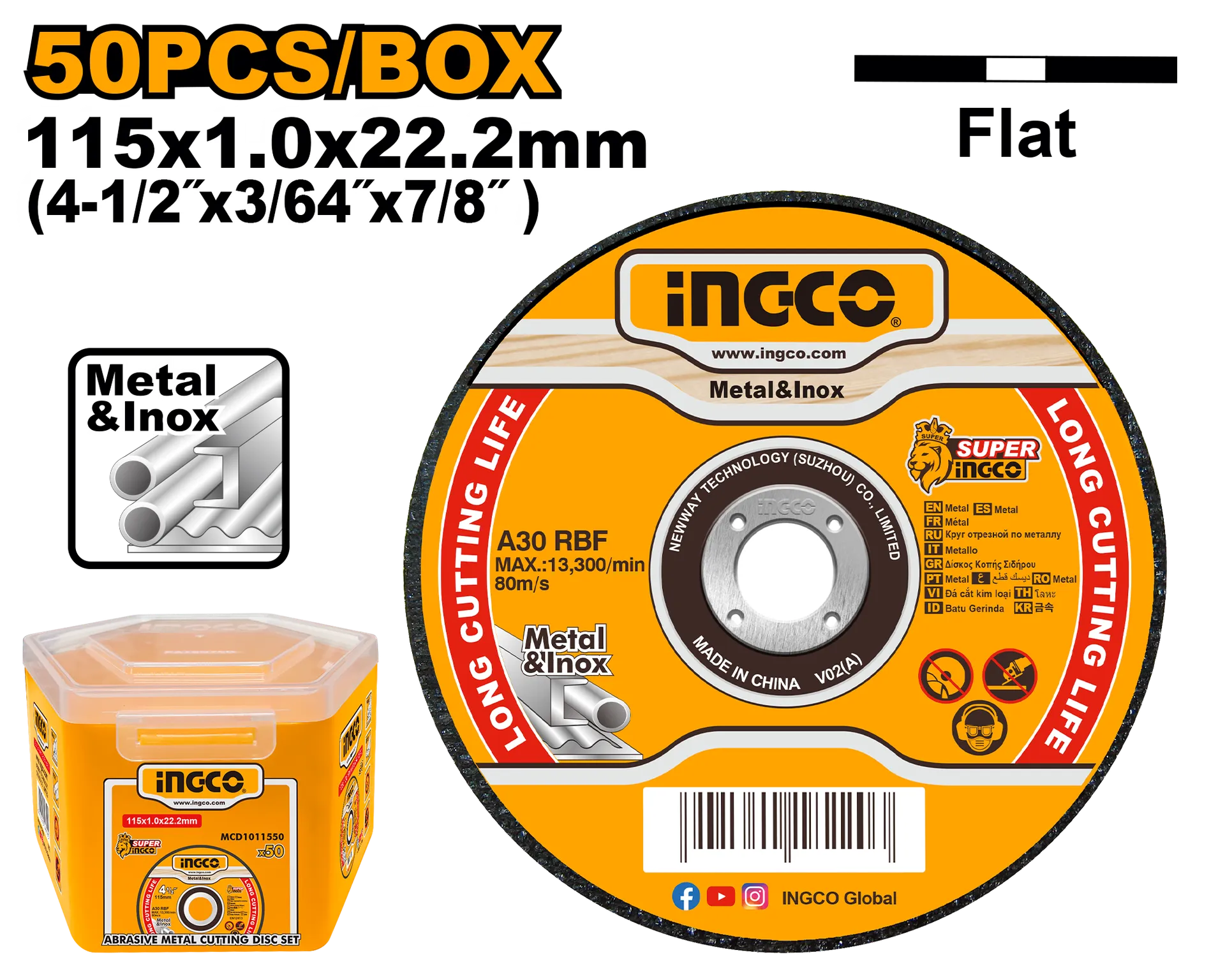 Gur INGCO 115×1 (1/50 plastike) – MCD1011550