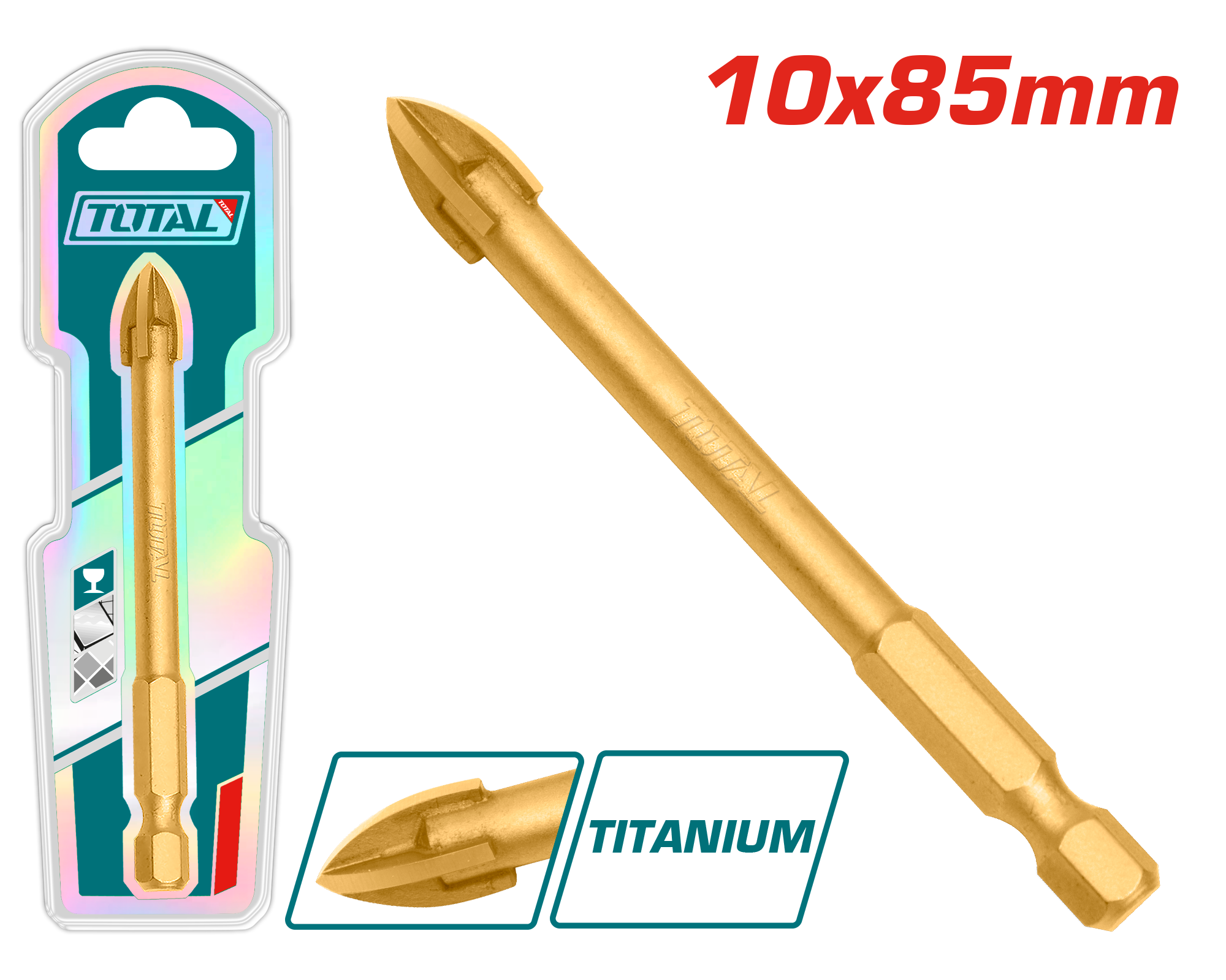 БУРГИЈА ЗА ПЛОЧКИ+СТАКЛО 10x90mm TOTAL TACG201012