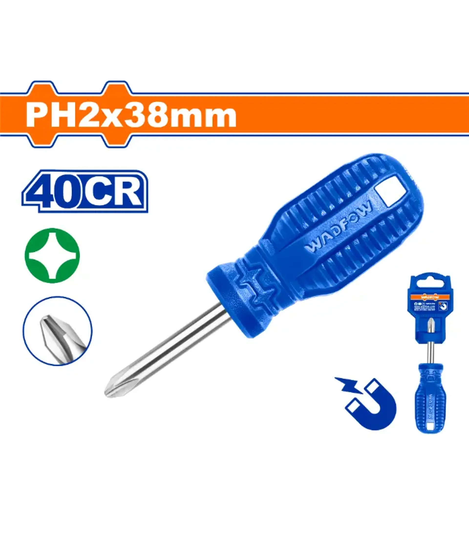 Kaçavëlës Filips PH2x38mm WADFOW WSD4221