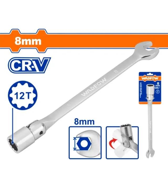 Çelës fleksibël kombinuar 8mm WADFOW WTH1E08