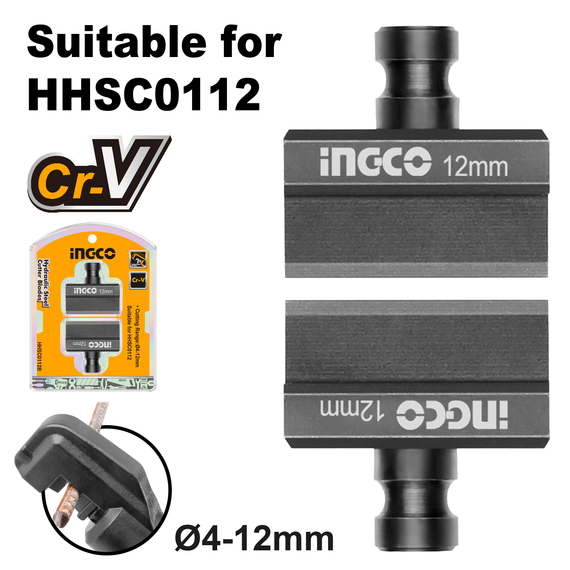 НОЖ 12mm ЗА ХИДРАУЛИЧНА МАШИНА ЗА КАБЕЛ INGCO HHSC0112B