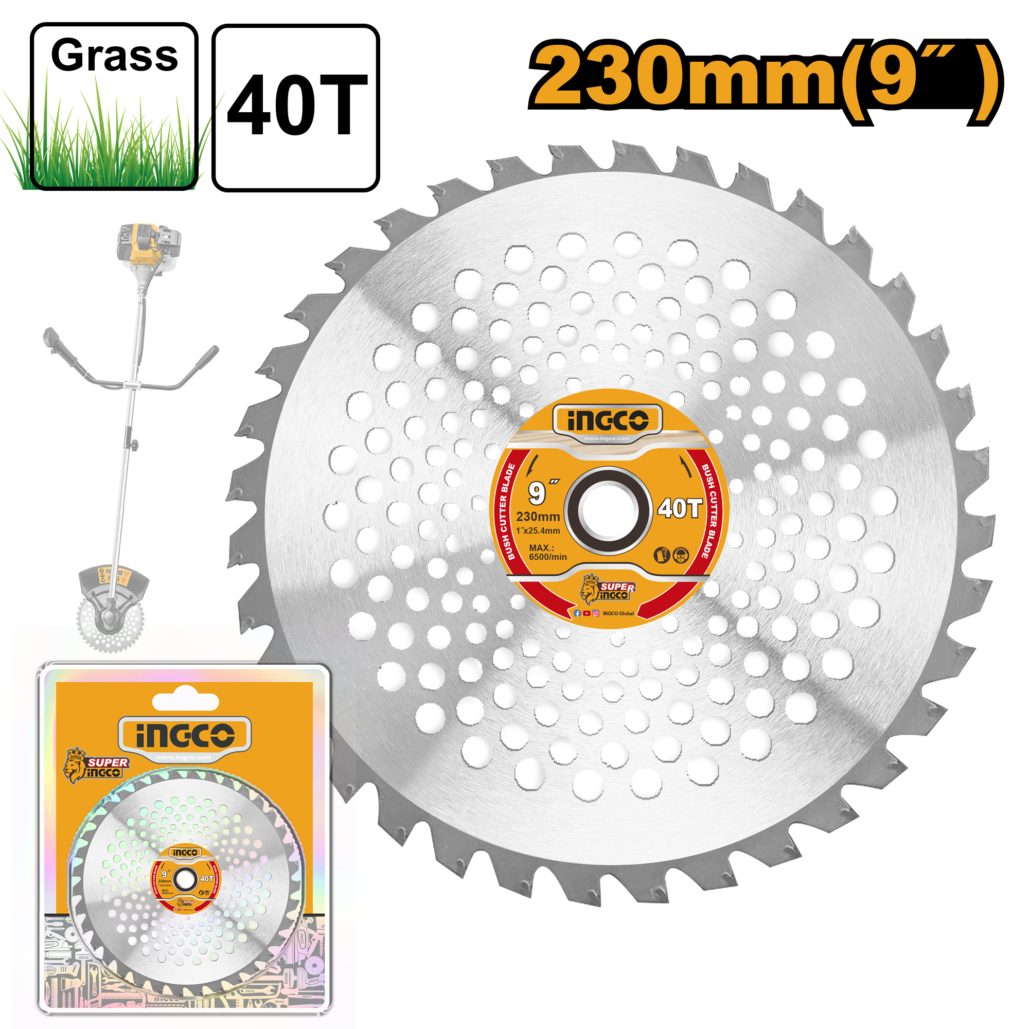 Fletë sharre INGCO 230mm 40T për trimer TSB423045