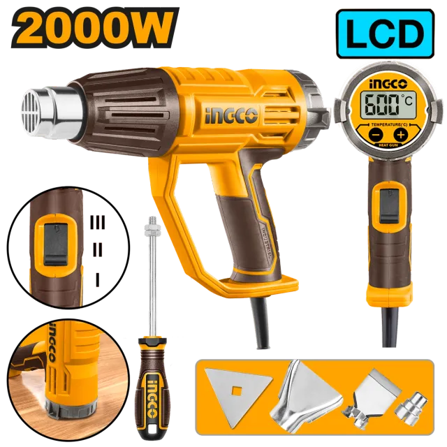 Индустриски фен 2000W дигитален INGCO HG200058