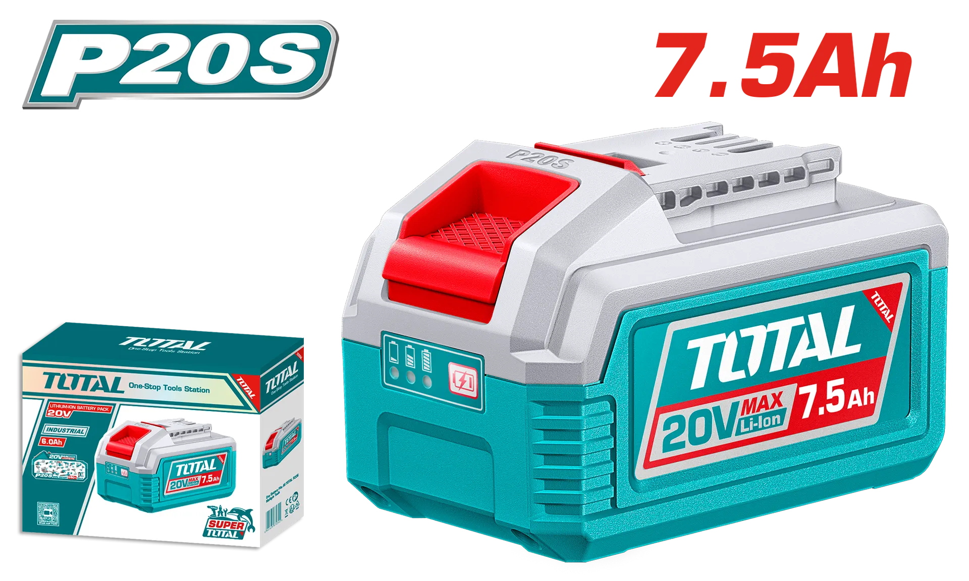 Bateri 20V 7.5Ah TOTAL TFBLI2075