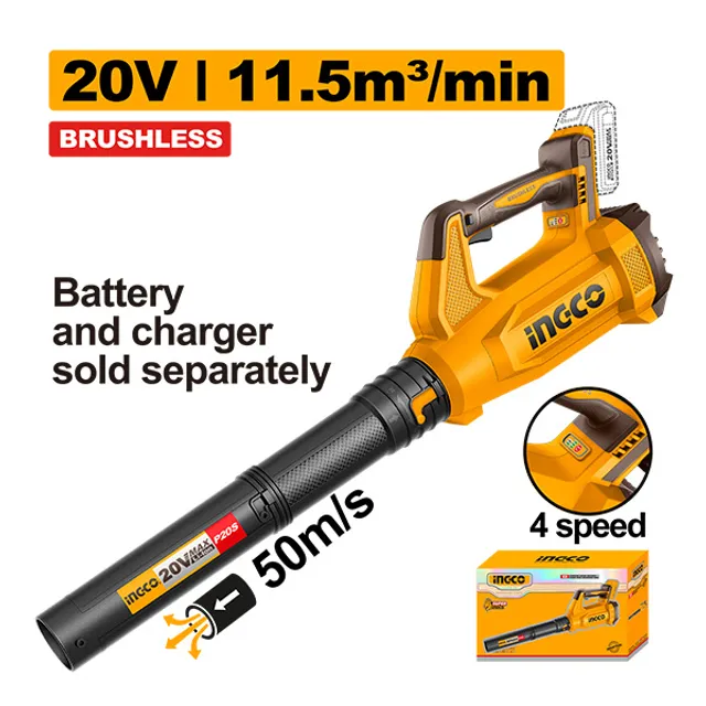 Fryrëse 20V 11.5m3/min brushless solo pa bateri INGCO CABLI20508