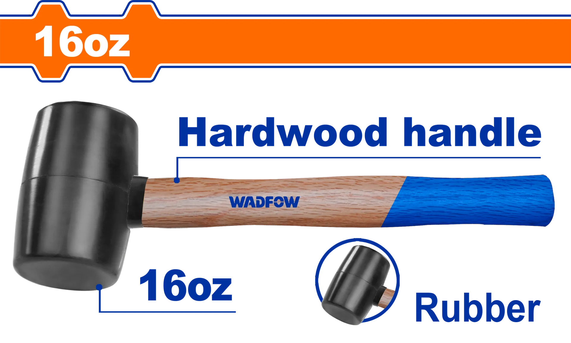Çekiç gomë i zi 450g WADFOW WMB7302