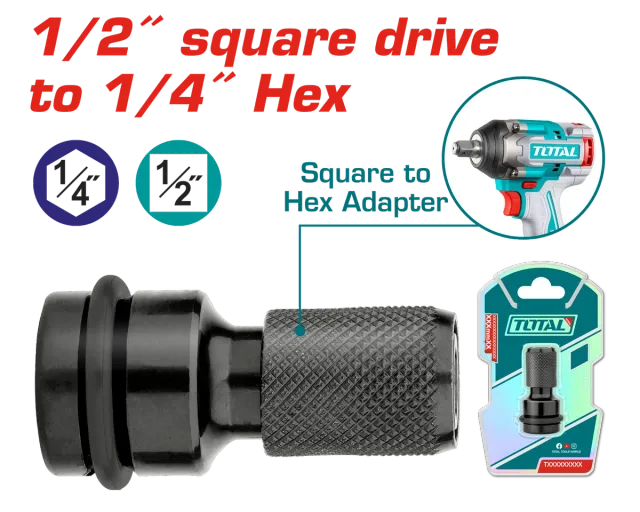 Adapter 1/2″ në 1/4″ gjashtëkëndor TOTAL TAC60501
