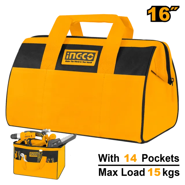 Çantë për vegla 16″ INGCO HTBG28161
