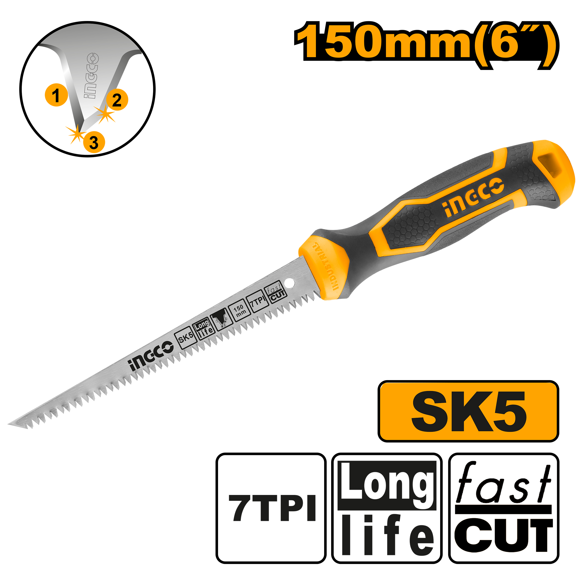 Пила INGCO за гипскартон 6″ (150mm) HWBSW68