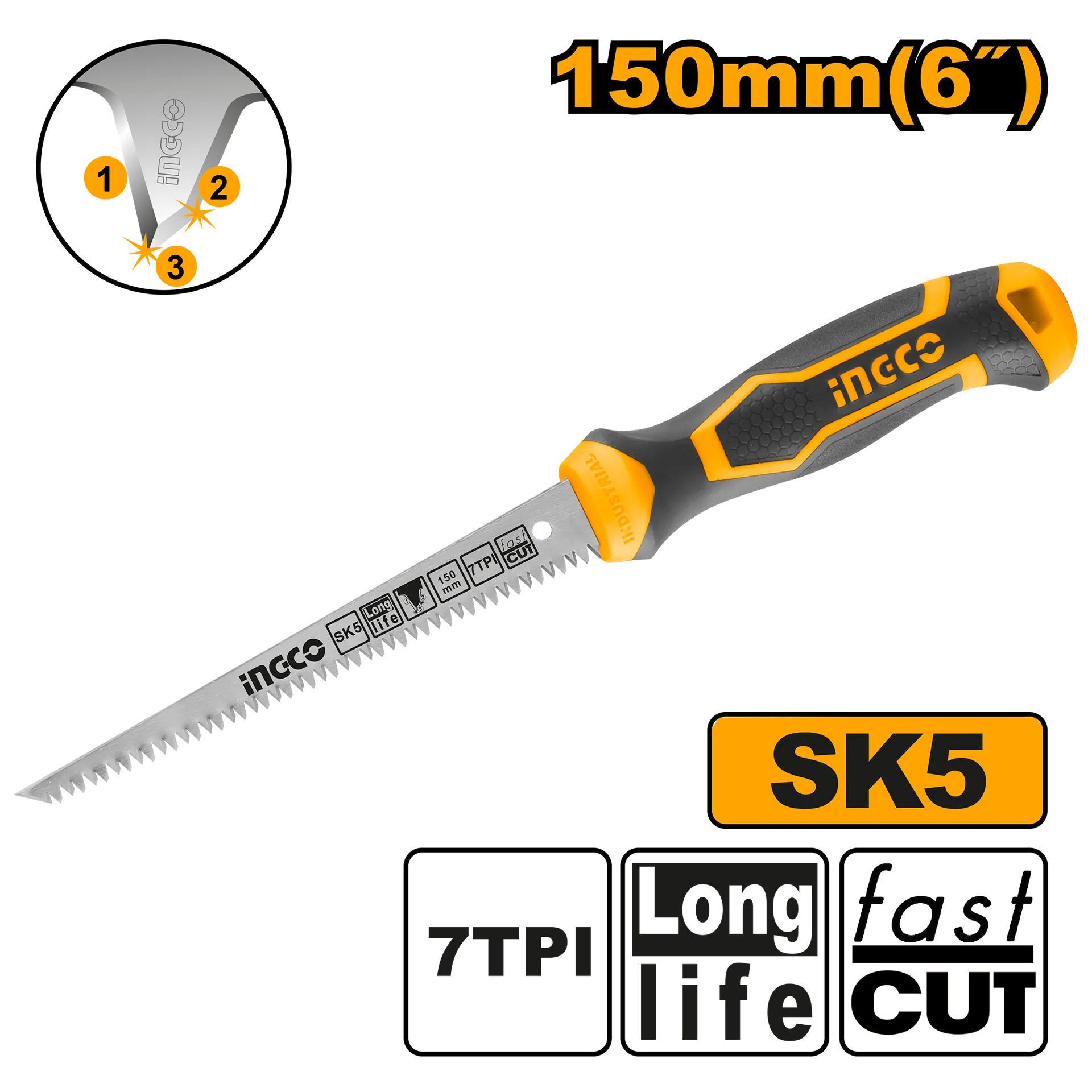 Пила INGCO за гипскартон 6″ (150mm) HWBSW68