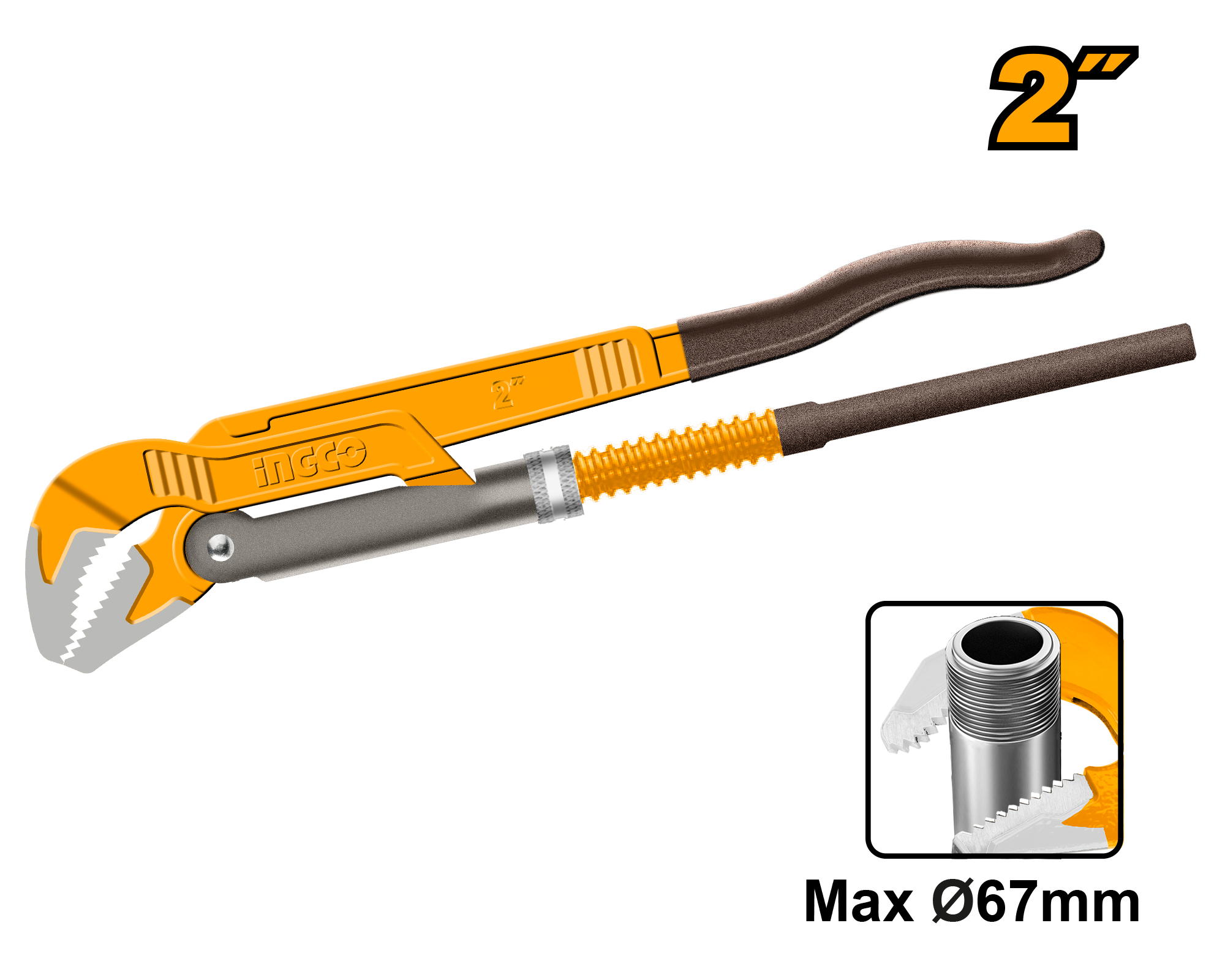 Rotcangla 2.0″ 67mm kleshta per cevojt ujsore INGCO HPW04023