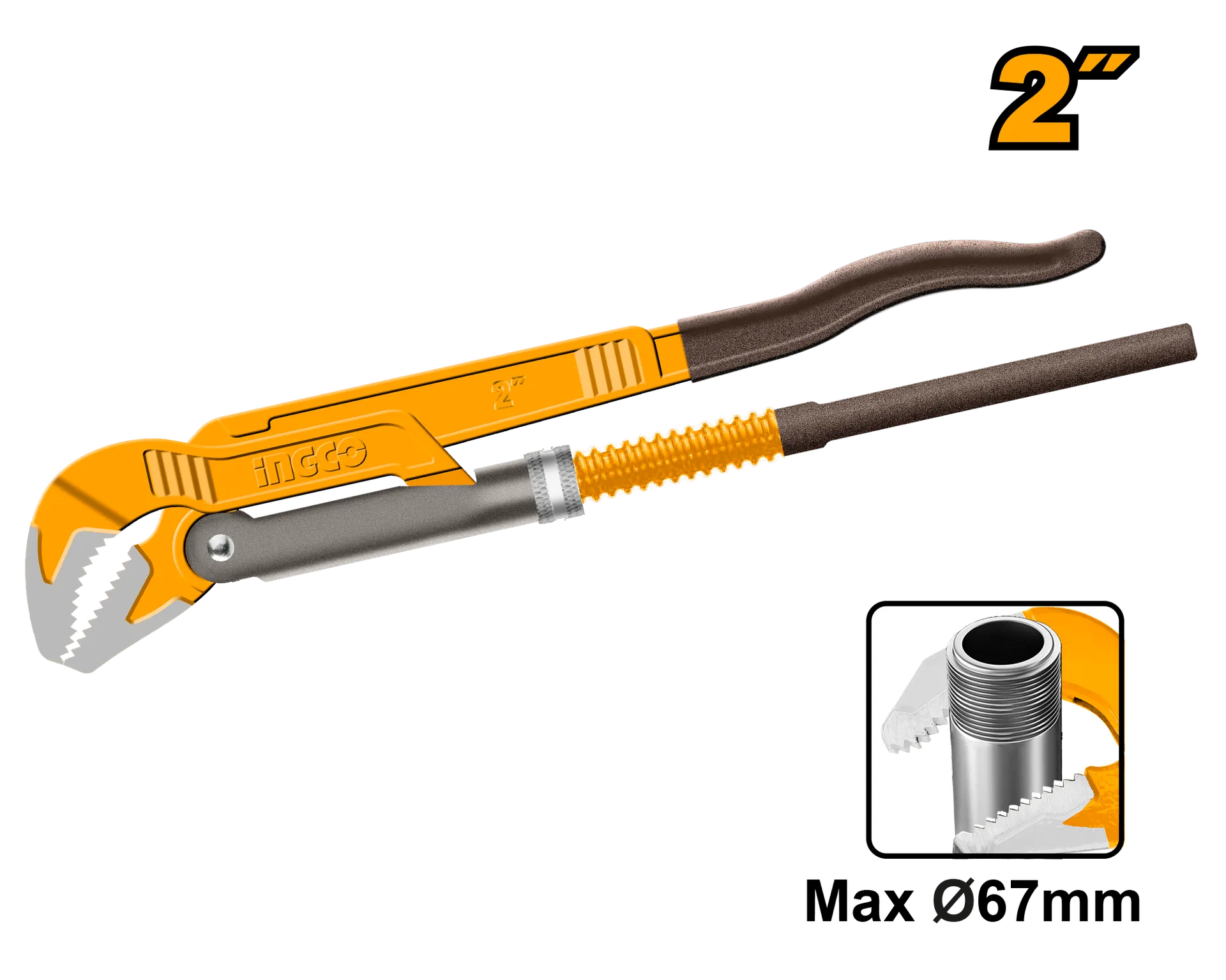 Rotcangla 2.0″ 67mm kleshta per cevojt ujsore INGCO HPW04023