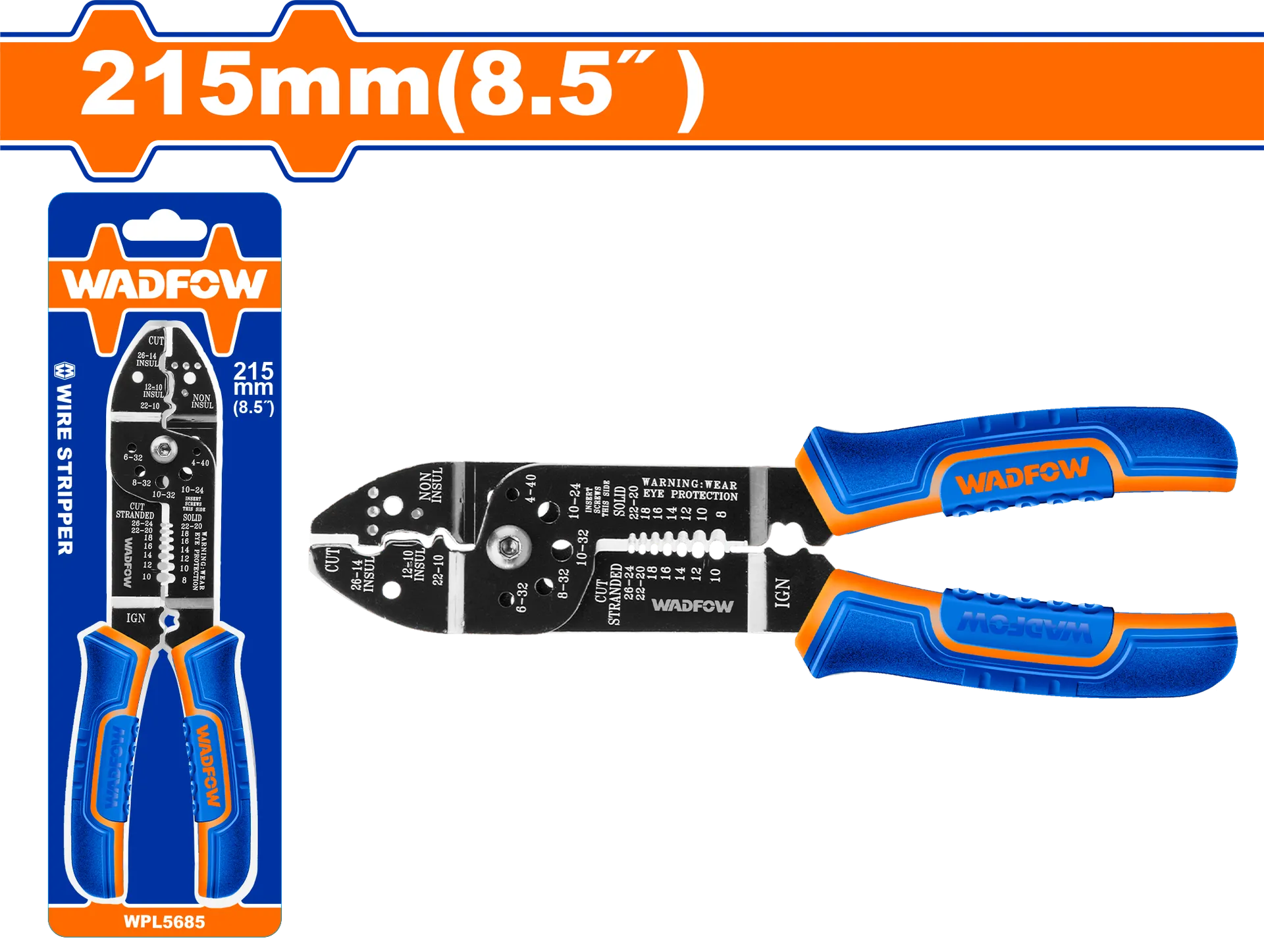 КЛЕШТИ ЗА ОДЖИЛУВАЊЕ КАБЕЛ 215mm WADFOW WPL5685