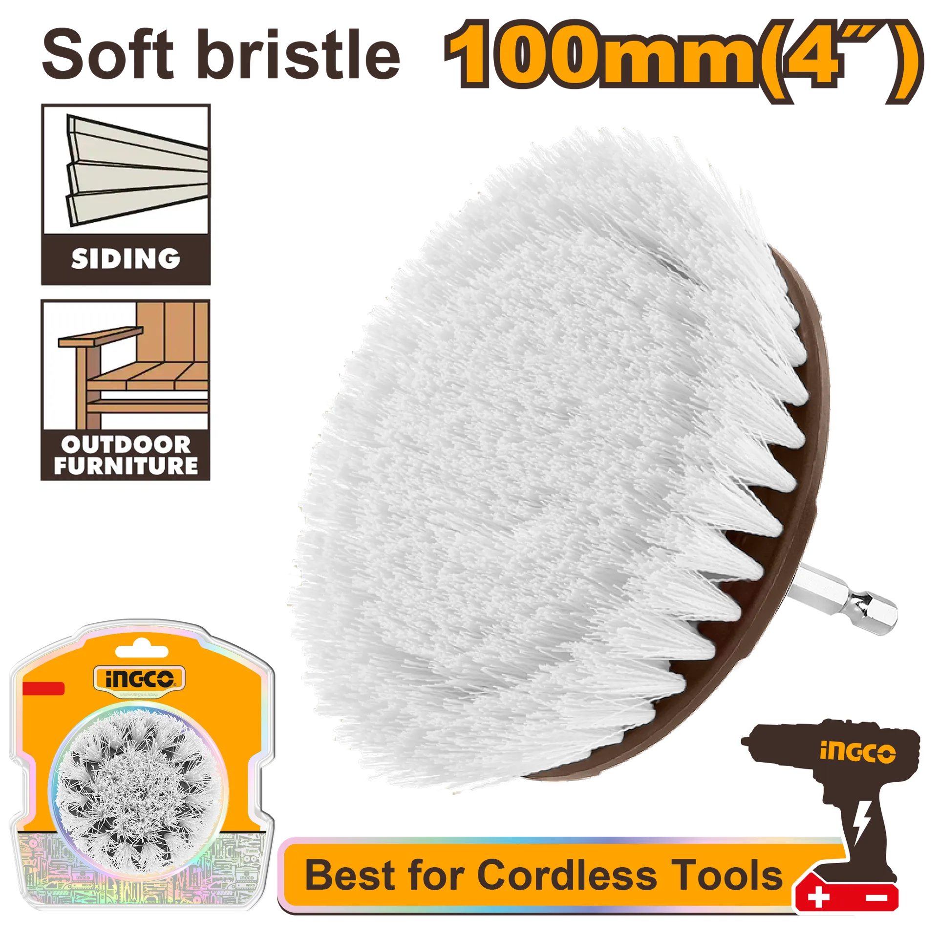 Peria për pastrimin e butë 4W INGCO WCBS1401