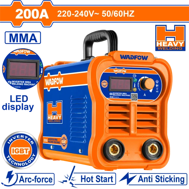 ИНВЕРТЕР АПАРАТ ЗА ЗАВАРУВАЊЕ 200A WADFOW WWD32001