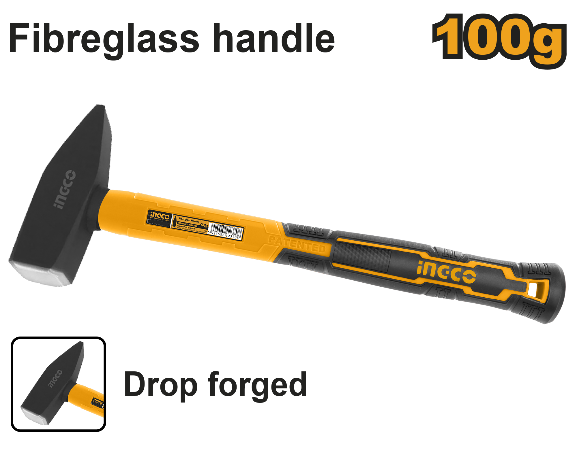 Çekiç fibreglas dorezë INGCO 100gr HMHS81001