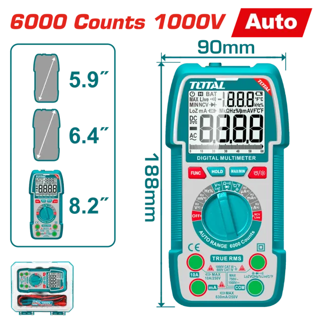 Multimetër digjital 1000V PRO TOTAL TMT5310004