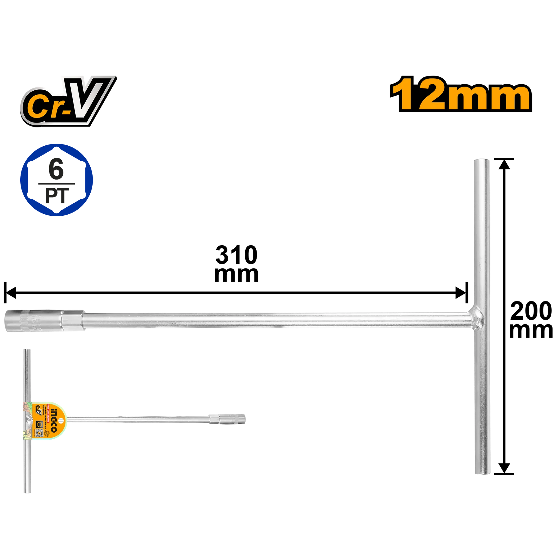 Т-КЛУЧ 12mm INGCO HTSW1208
