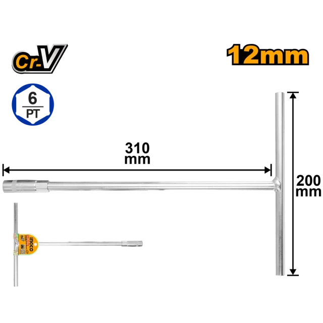 Т-КЛУЧ 12mm INGCO HTSW1208