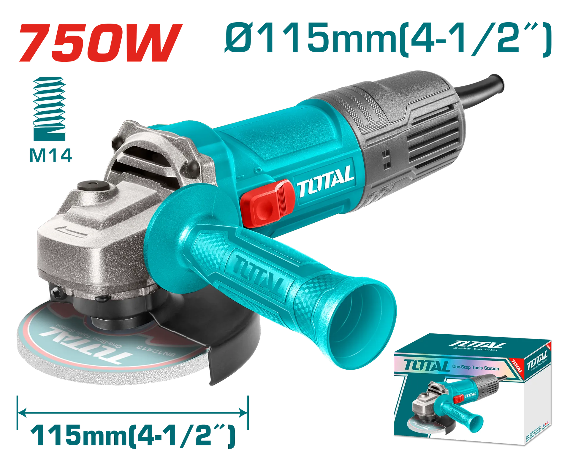 Smerigliatrice elektrike këndore 750W 115mm- TOTAL TG10711556