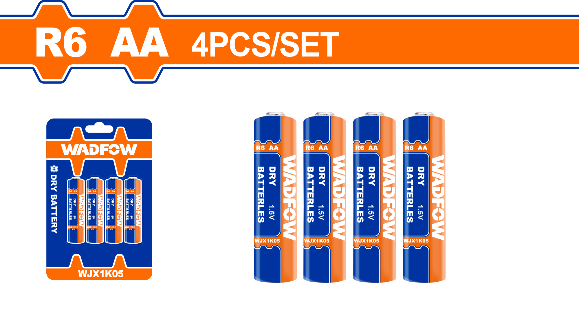 Bateria 1.5V AA seti 4/1 WADFOW WJX1K05