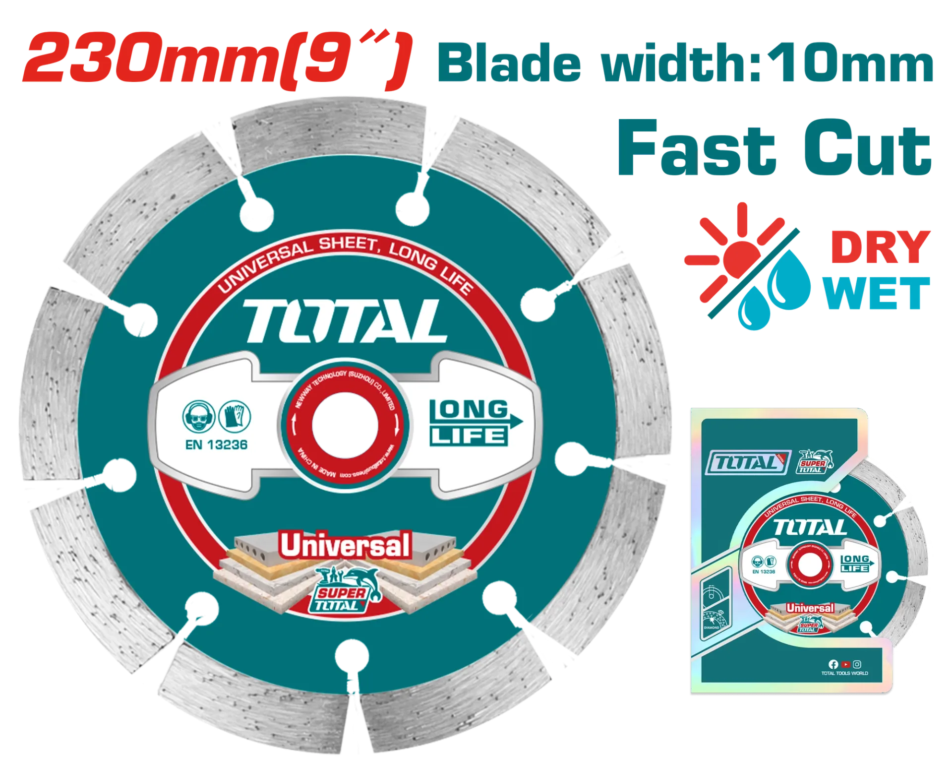 Disk diamanti TOTAL 230mm beton TAC2112303