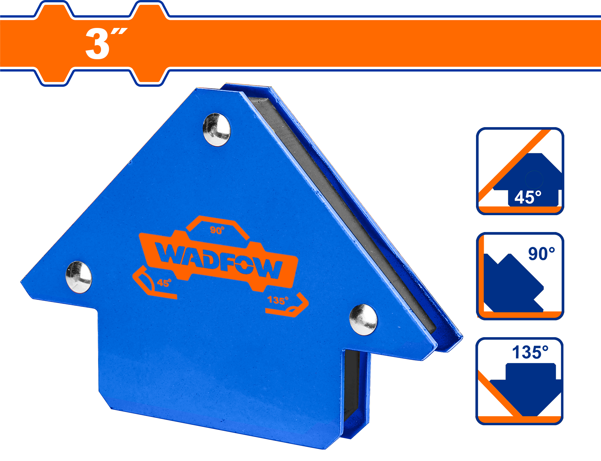Magnet këndor për saldim 3" WADFOW WMC1603