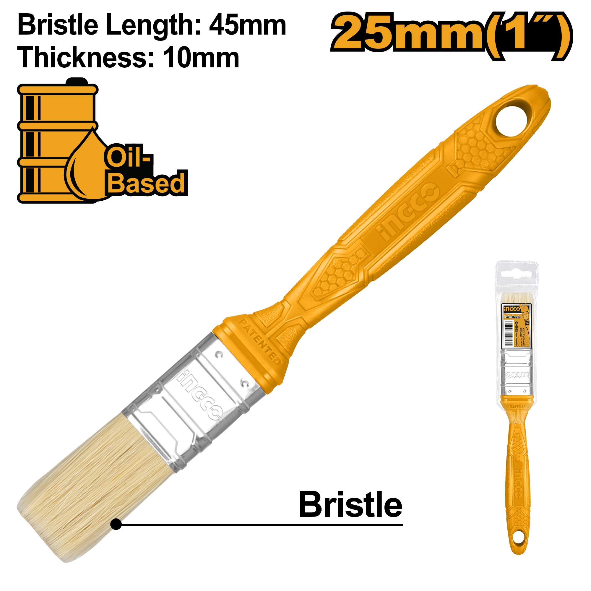 ЧЕТКИ ПВЦ 25mm INGCO CHPTB68701