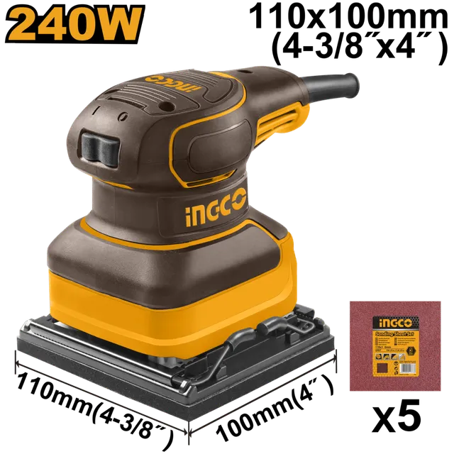 ВИБРАЦИОНА БРУСИЛКА 240W INGCO PS2416