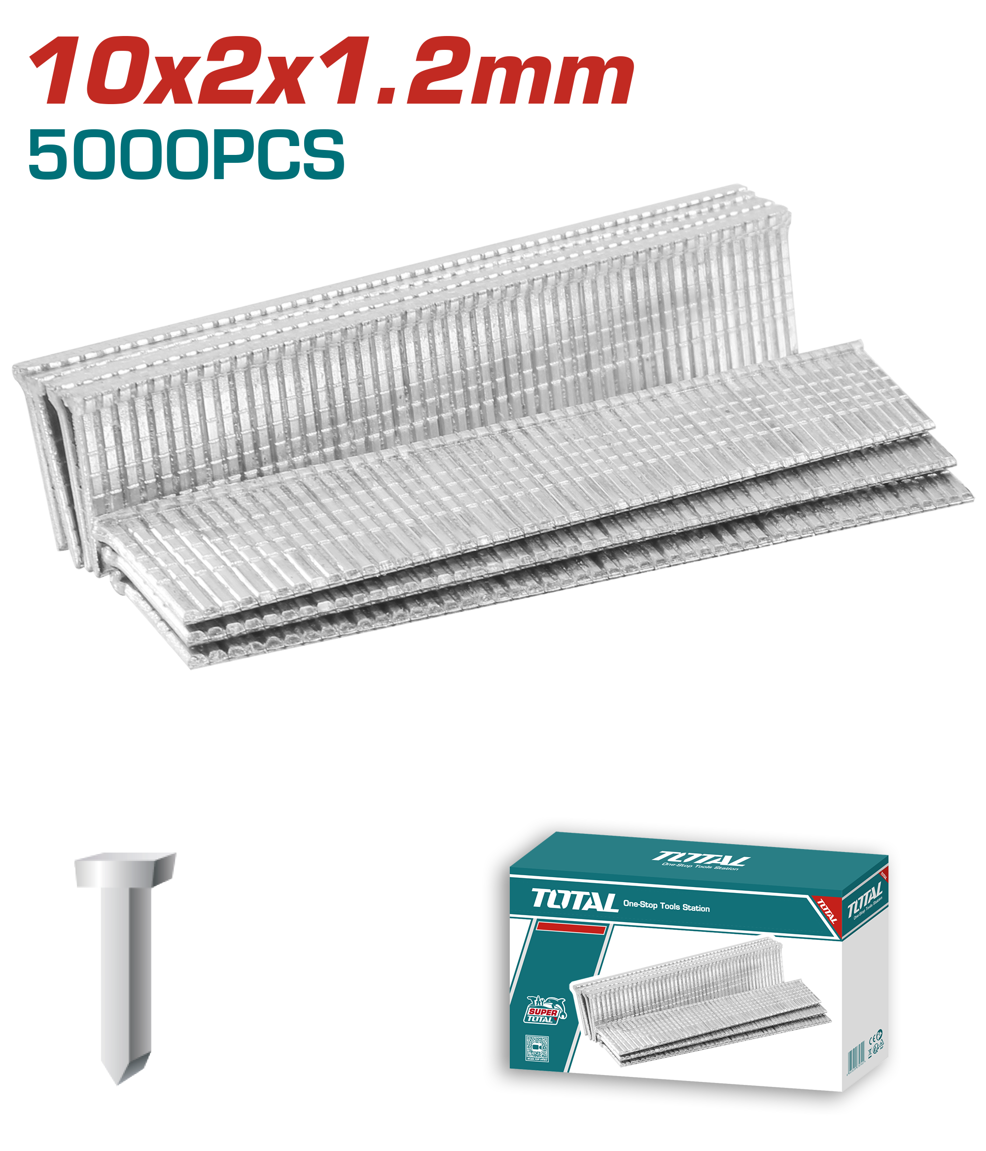МУНИЦИЈА ИГЛИЦИ TOTAL 10x2x1.2mm 5000 пар. THT39105