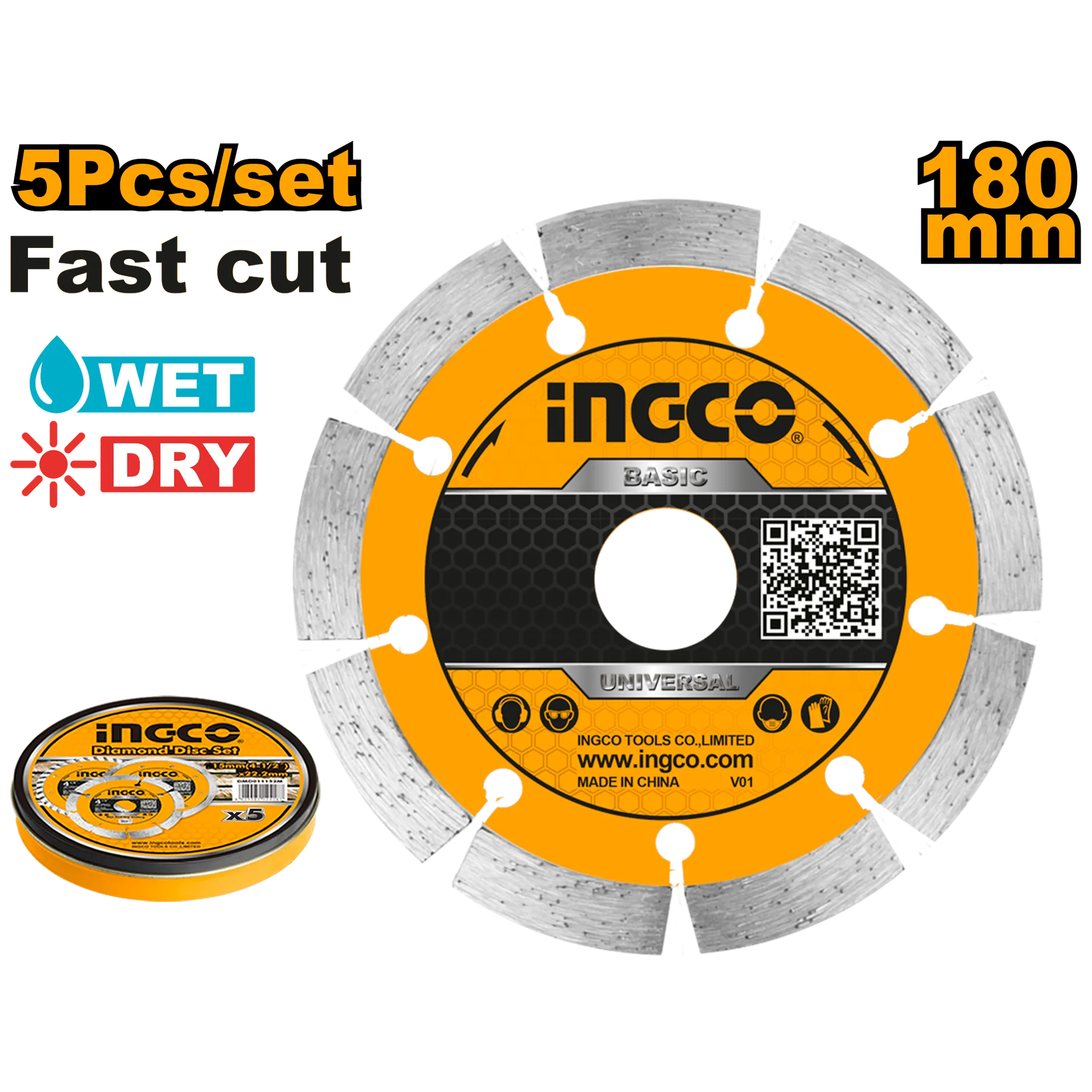 ДИЈАМАНТ INGCO 180 БЕТОН DMD011802M